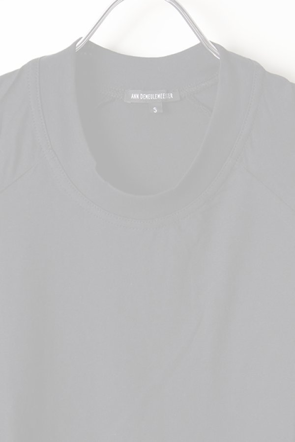 画像4:   ANN DEMEULEMEESTER アンドゥムルメステール T-SHIRT UNICOTTON WHITE {1901-3806-240-099-BLK-AIS}  :19013806240BLK-S  (4)