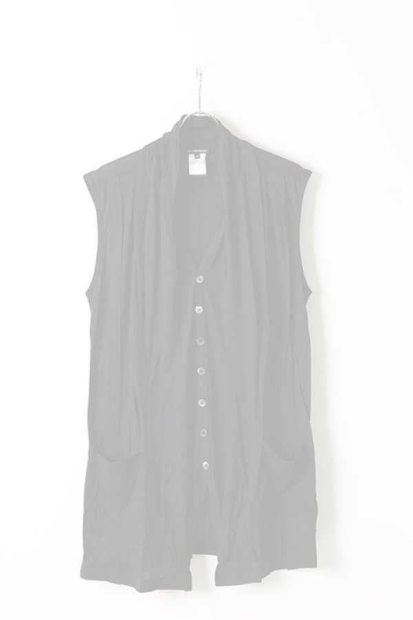 画像1:  {SOLD} ANN DEMEULEMEESTER アンドゥムルメステール SLEEVELESS CARDIGAN ILIAD BLACK {1901-3810-234-099-BLK-AIS}  :19013810234BLK-XS  (1)
