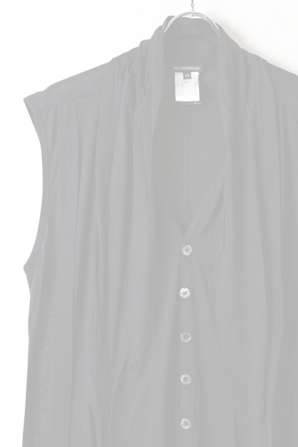 画像3:  {SOLD} ANN DEMEULEMEESTER アンドゥムルメステール SLEEVELESS CARDIGAN ILIAD BLACK {1901-3810-234-099-BLK-AIS}  :19013810234BLK-XS  (3)