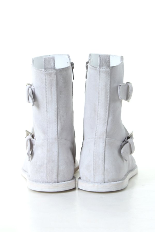 画像3: 【 50%OFF セール171,050円→85,525円】 ANN DEMEULEMEESTER アンドゥムルメステール ANKLE BOOTS SCAMOSCIATO WASHED BIANCO{1901-4222-367-001-WHT-AIS} (3)