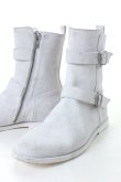 画像4: ANN DEMEULEMEESTER アンドゥムルメステール ANKLE BOOTS SCAMOSCIATO WASHED BIANCO{1901-4222-367-001-WHT-AIS} (4)