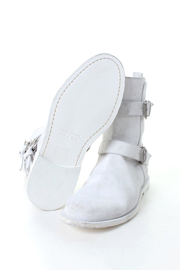 画像5: 【 50%OFF セール171,050円→85,525円】 ANN DEMEULEMEESTER アンドゥムルメステール ANKLE BOOTS SCAMOSCIATO WASHED BIANCO{1901-4222-367-001-WHT-AIS} (5)