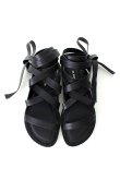 画像4: ANN DEMEULEMEESTER アンドゥムルメステール SHOES VACCHETTA NERO+GUARDOLINO NERO&CUCITURE NERO{1901-4230-378-099-BLK-AIS} (4)