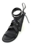 画像5: ANN DEMEULEMEESTER アンドゥムルメステール SHOES VACCHETTA NERO+GUARDOLINO NERO&CUCITURE NERO{1901-4230-378-099-BLK-AIS} (5)