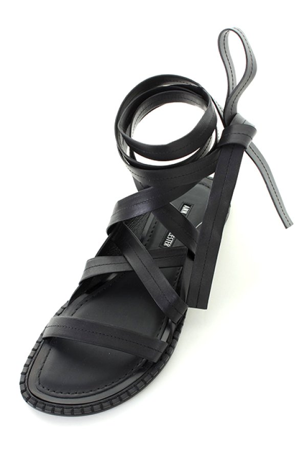 画像5: 【 50%OFF セール133,650円→66,825円】 ANN DEMEULEMEESTER アンドゥムルメステール SHOES VACCHETTA NERO+GUARDOLINO NERO&CUCITURE NERO{1901-4230-378-099-BLK-AIS} (5)