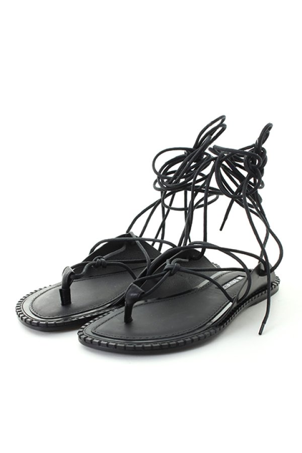 画像2: 【 50%OFF セール106,150円→53,075円】 ANN DEMEULEMEESTER アンドゥムルメステール SANDALS VACCHETTA NERO{1901-4232-378-099-BLK-AIS} (2)