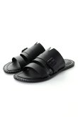 画像2: ANN DEMEULEMEESTER アンドゥムルメステール SLIDES VACCHETTA NERO{1901-4234-378-099-BLK-AIS} (2)