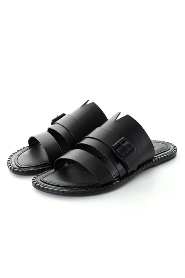 画像2: 【 50%OFF セール112,750円→56,375円】 ANN DEMEULEMEESTER アンドゥムルメステール SLIDES VACCHETTA NERO{1901-4234-378-099-BLK-AIS} (2)