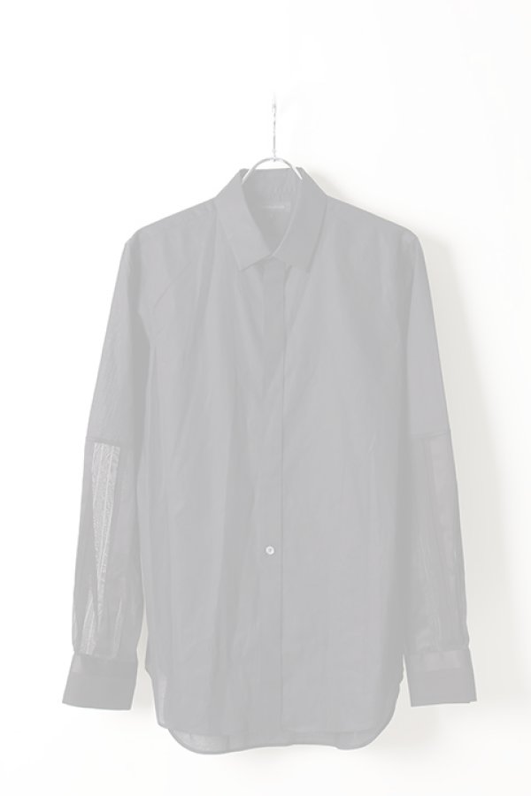 画像1:  {SOLD} ANN DEMEULEMEESTER アンドゥムルメステール SHIRT COTONE BLACK+PACE BLACK {1907-3602-120-098-BLK-AIS}  :19073602120BLK-S  (1)