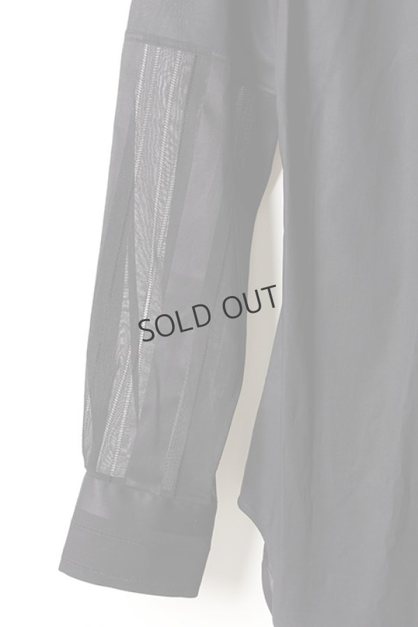 画像4: {SOLD}ANN DEMEULEMEESTER アンドゥムルメステール SHIRT COTONE BLACK+PACE BLACK{1907-3602-120-098-BLK-AIS} (4)