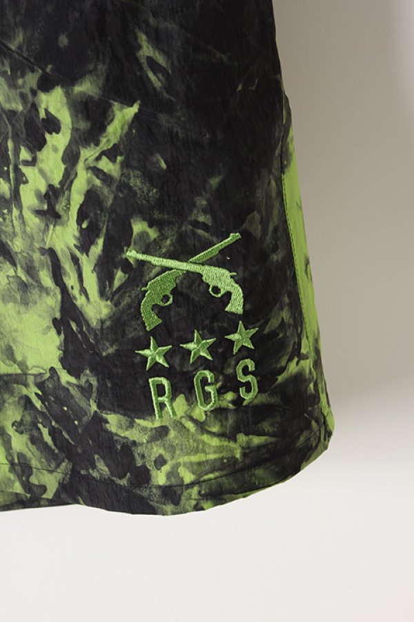 画像3: 【 50%OFF セール31,900円→15,950円】 roarguns ロアーガンズ "★★★RGS"EMBROIDERY NYLON WASHER HANK DYE SHORTS(水着){-AIS} (3)
