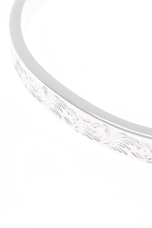 画像2:  {SOLD} Taro Washimi タロウ ワシミ 鷲見太郎 Ｍ arabesque design 5mm bangle {-BEA}  :1ADB5M-F  (2)