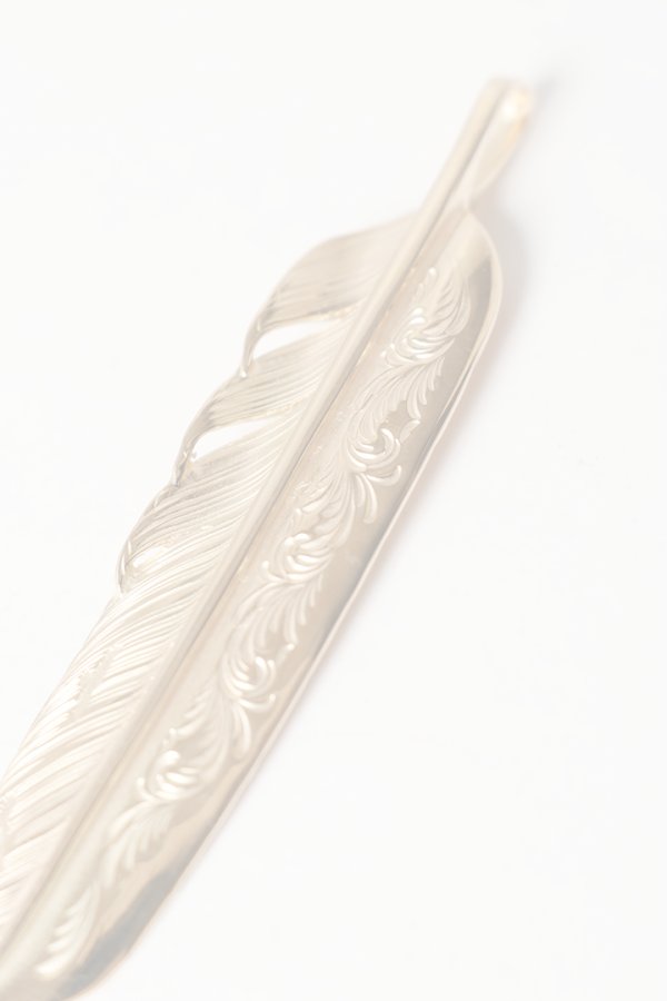 画像3:  {SOLD} Taro Washimi タロウ ワシミ 鷲見太郎 L K18 arabesque flight feather 02 {WT-202511_04-BEA}  :1AFFL02-YG-F  (3)