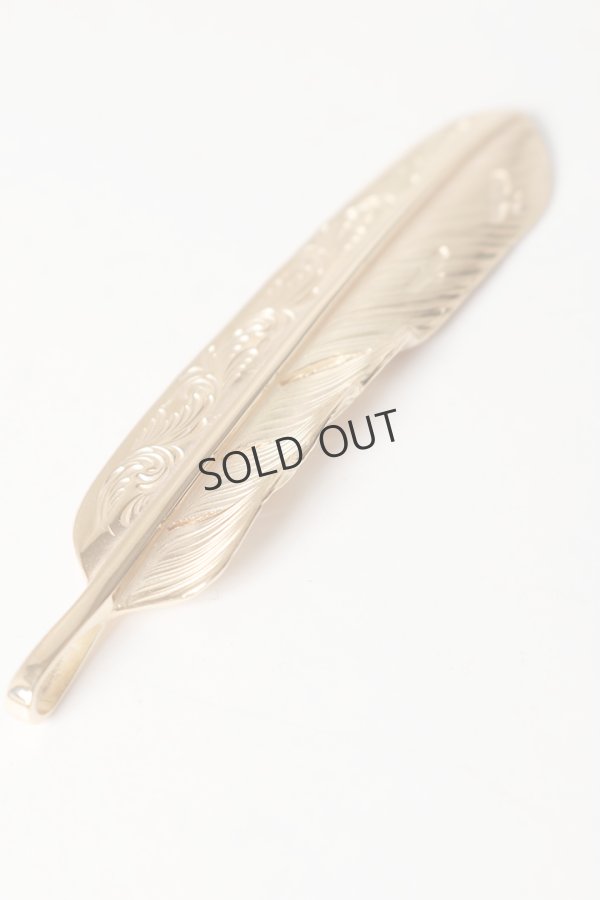 画像4: {SOLD}Taro Washimi タロウ ワシミ 鷲見太郎 L K18 arabesque flight feather 02{WT-202511_04-BEA} (4)