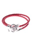 画像1: {SOLD}Taro Washimi タロウ ワシミ 鷲見太郎 eagle eg-05/925 RED Leather bracelet{-BCS} (1)