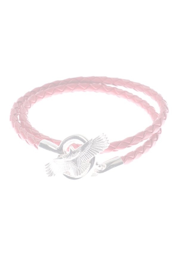 画像1:  {SOLD} Taro Washimi タロウ ワシミ 鷲見太郎 eagle eg-05/925 RED Leather bracelet {-BCS}  :1E5LB-SV-RD-F  (1)