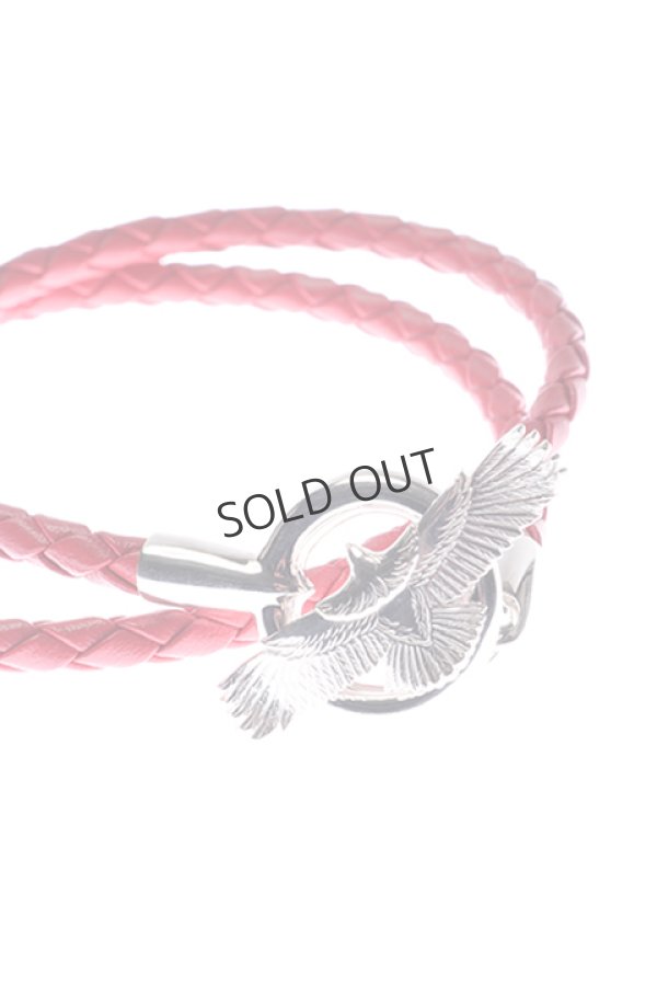 画像3: {SOLD}Taro Washimi タロウ ワシミ 鷲見太郎 eagle eg-05/925 RED Leather bracelet{-BCS} (3)