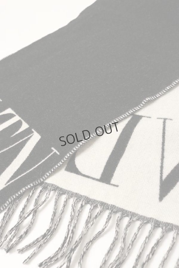 画像3: {SOLD}Valentino ヴァレンティノ VLTN ウール x カシミア マフラー{YER033PTX-BBA} (3)