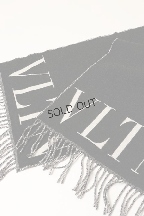 画像5: {SOLD}Valentino ヴァレンティノ VLTN ウール x カシミア マフラー{YER033PTX-BBA} (5)