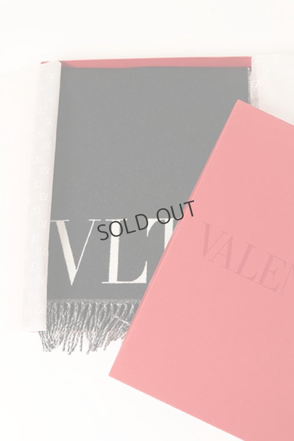 画像7: {SOLD}Valentino ヴァレンティノ VLTN ウール x カシミア マフラー{YER033PTX-BBA} (7)