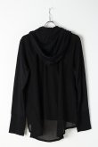 画像5: {SOLD}ANN DEMEULEMEESTER アンドゥムルメステール HOODIE ELMER BLACK+TIRIEL{2001-2420P-237-099-BLK-BJS} (5)