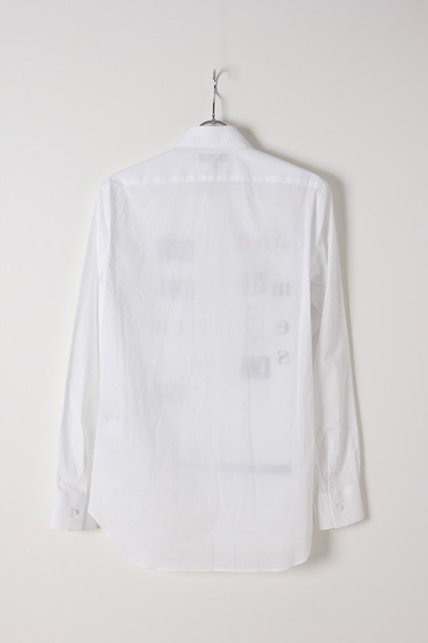 画像4: 【 50%OFF セール63,250円→31,625円】 ANN DEMEULEMEESTER アンドゥムルメステール SHIRT COTONE WHITE+PRINT{2007-3601-120-001-WHT-BJS} (4)