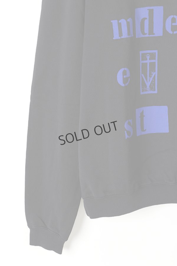 画像3: {SOLD}ANN DEMEULEMEESTER アンドゥムルメステール SWEATER TRIKOT BLACK+BADGE+PRINT INDIGO{2007-3803-238-099-BLK-BJS} (3)