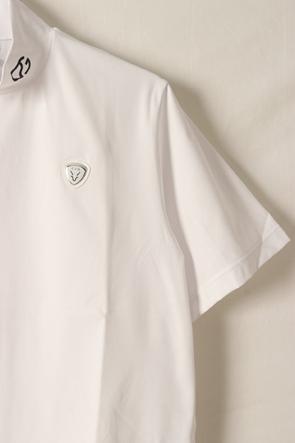 画像3: CPG GOLF シーピージーゴルフ ロゴパイピングつきモックネックシャツ{-BDS} (3)