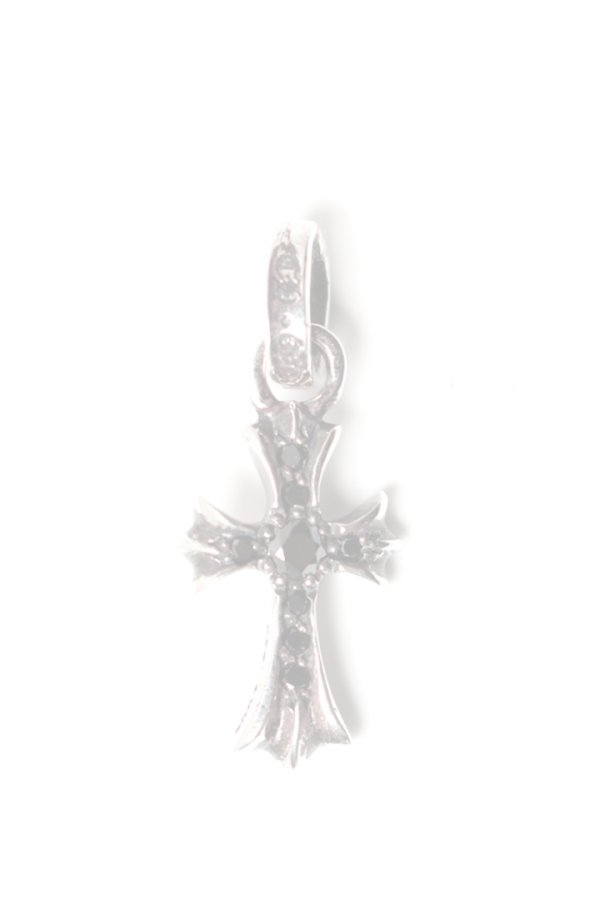 画像1:  {SOLD} CHROME HEARTS クロムハーツ CHクロス ベビーファット パヴェブラックダイヤチャーム シルバー {-BES}  :CH202501-18-SLV-F  (1)