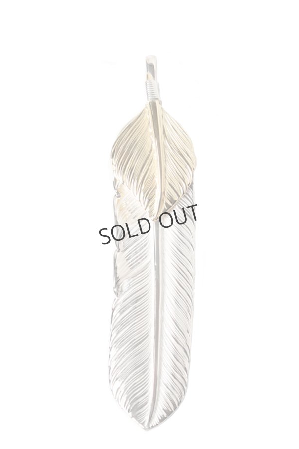 画像1: {SOLD}Taro Washimi タロウ ワシミ 鷲見太郎 L flight feather 02/L K18 flight heart feather 02{-BES}{E-11} (1)