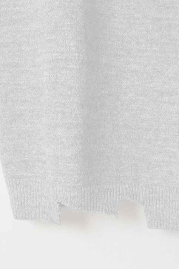 画像4:   ekat エカット(UNISEX) DAMAGE LAYERED KNIT VEST{-BEA} (4)