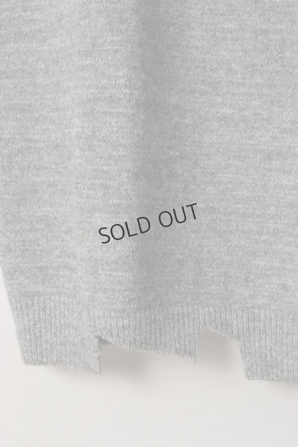 画像4: {SOLD}ekat エカット(UNISEX) DAMAGE LAYERED KNIT VEST{-BEA} (4)