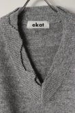 画像2: ekat エカット(UNISEX) DAMAGE LAYERED KNIT VEST{-BEA} (2)