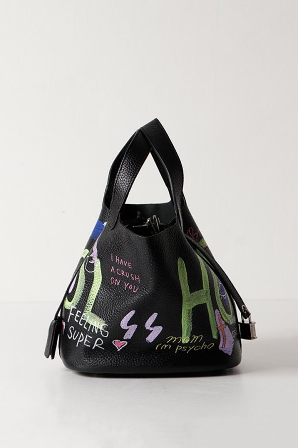 画像4: guernika ゲルニカ Cube Bag / size S / Black{E-}{GR-CB-3-BEA} (4)