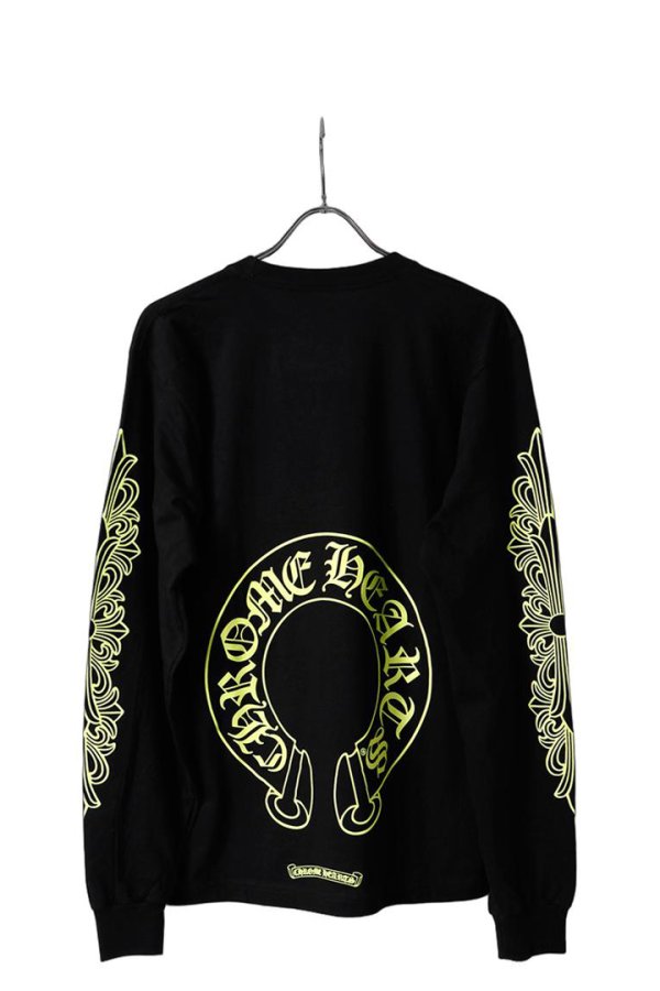 画像1: CHROME HEARTS クロムハーツ ホースシュー L/S Tシャツ{-BFS} (1)