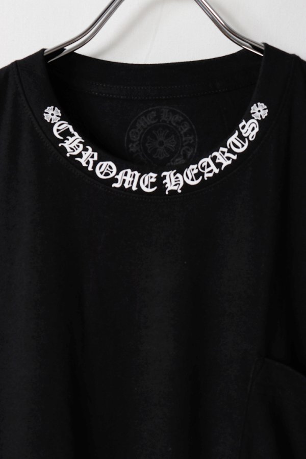 画像2: CHROME HEARTS クロムハーツ ネックロゴ S/S Tシャツ{-BFS} (2)
