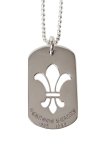 画像1: CHROME HEARTS クロムハーツ DOG TG-CH FLEUR-SLV-Ncklce／フレア ドッグタグ ペンダント{-BFS} (1)