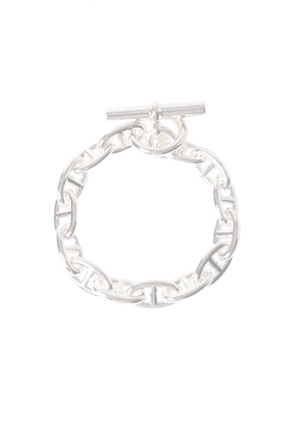 画像1:   ★海外買付 新品 インボイス付 HERMES エルメス Bracelet Chaine d'Ancre／シェーヌダンクル 14コマ{-BFS} (1)