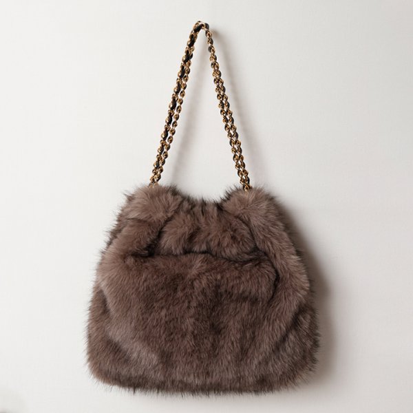 画像1: VIOLAd'ORO ヴィオラドーロ FUR BAG{-BFA} (1)