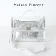 画像1: {SOLD}MAISON VINCENT メゾンヴァンサン Leather bag Metallic ポーチ付きクリアバッグ{-BJS} (1)