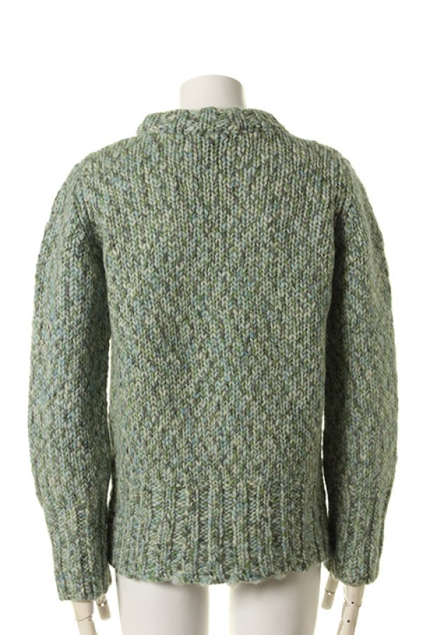 画像2: 【 50%OFF セール107,800円→53,900円】 ANN DEMEULEMEESTER アンドゥムルメステール KNIT FILLMORE TURQUOISE MELANGE{1602-4032-260-055-AFA} (2)