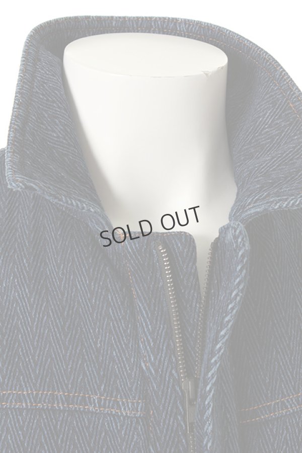 画像4: {SOLD}ANN DEMEULEMEESTER アンドゥムルメステール JACKET BRASH INDIGO+JADED INDIGO{1602-3000-192-059-AFA} (4)