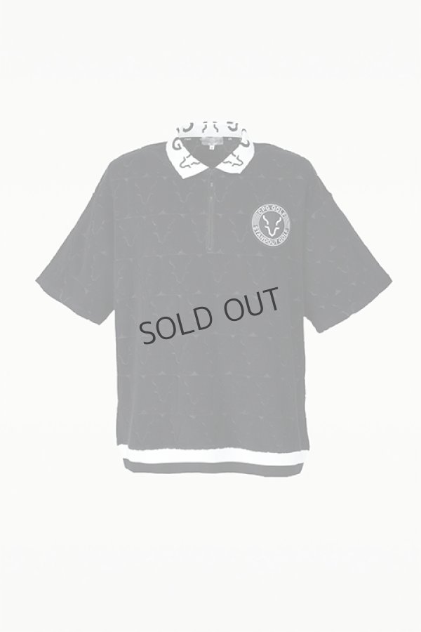 画像3: {SOLD}CPG GOLF シーピージーゴルフ ロゴJQ柄パイル Jip UPシャツ{-BDS} (3)