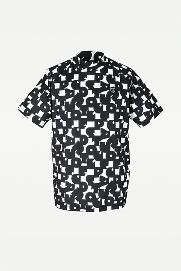 画像5: CPG GOLF シーピージーゴルフ 70’S調タイポグラフィプリントモックネックSS(ショートスリーブ)|MEN{-BDS} (5)