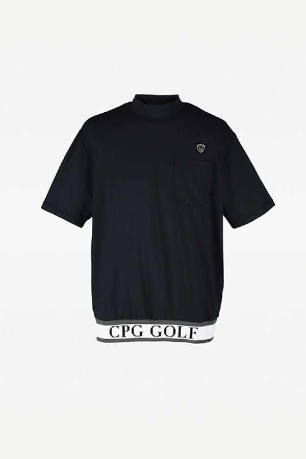 画像5: CPG GOLF シーピージーゴルフ 裾JQテープ付きモックネックSS{-BDS} (5)