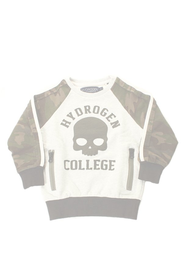 画像1:   ★KIDS/BABY★ HYDROGEN KIDS ハイドロゲン キッズ FELPA GIROCOLLO SPORTSWEAR COLLEGE{212-60939002-120-ADA} (1)
