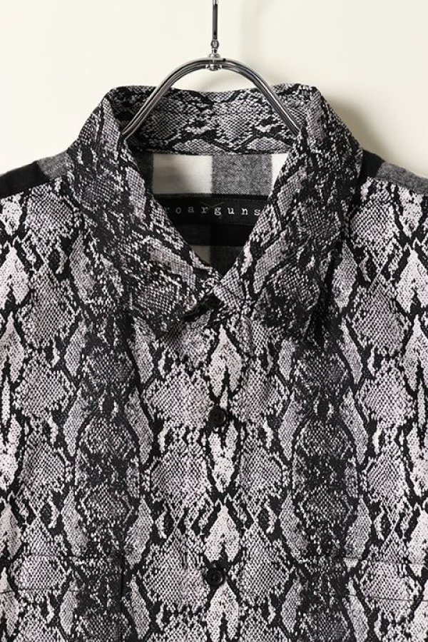 画像2: 【 50%OFF セール35,200円→17,600円】 roarguns ロアーガンズ PYTHON×CHECK SHIRTS{-BAA} (2)