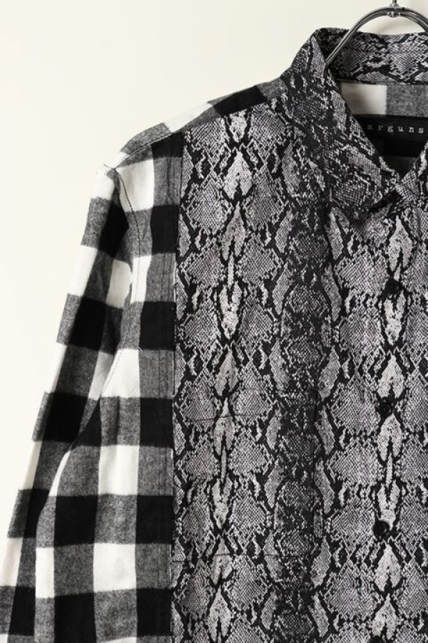 画像3: 【 50%OFF セール35,200円→17,600円】 roarguns ロアーガンズ PYTHON×CHECK SHIRTS{-BAA} (3)