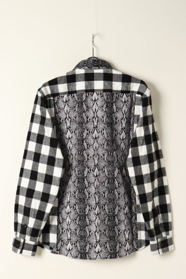 画像6: 【 50%OFF セール35,200円→17,600円】 roarguns ロアーガンズ PYTHON×CHECK SHIRTS{-BAA} (6)