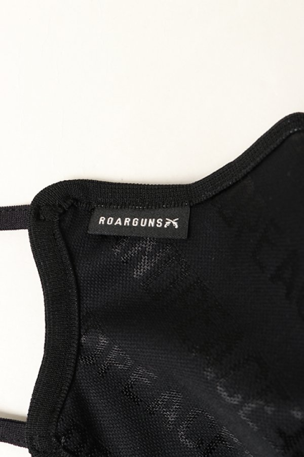 画像2: 【 50%OFF セール9,900円→4,950円】 roarguns ロアーガンズ NEW LOVE AND PEACE JACQUARD MASK BLACK / CRYSTAL{-BAS} (2)
